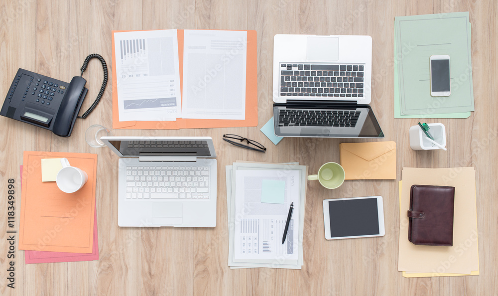 Business team desktop