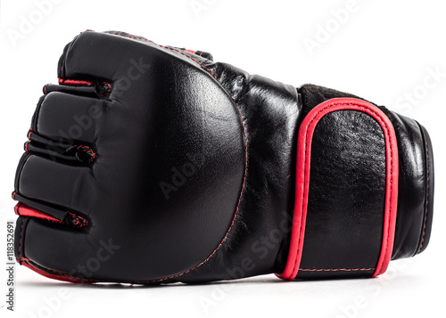 Gloves for MMA leather on a white background