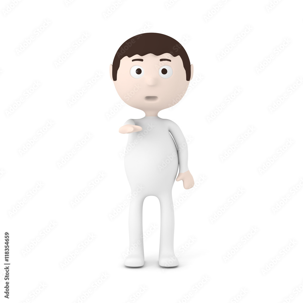 Cartoon Character Man Pointing Finger at You Cartoon Character Man Pointing Finger at You