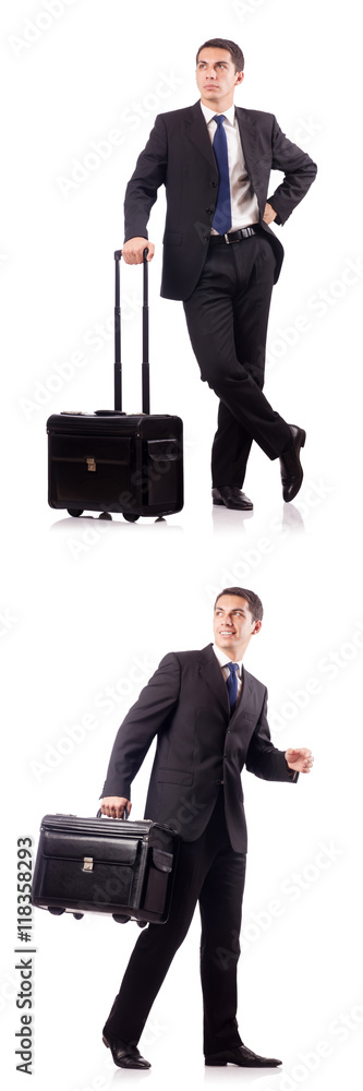 Young businessman during business trip Young businessman during business trip