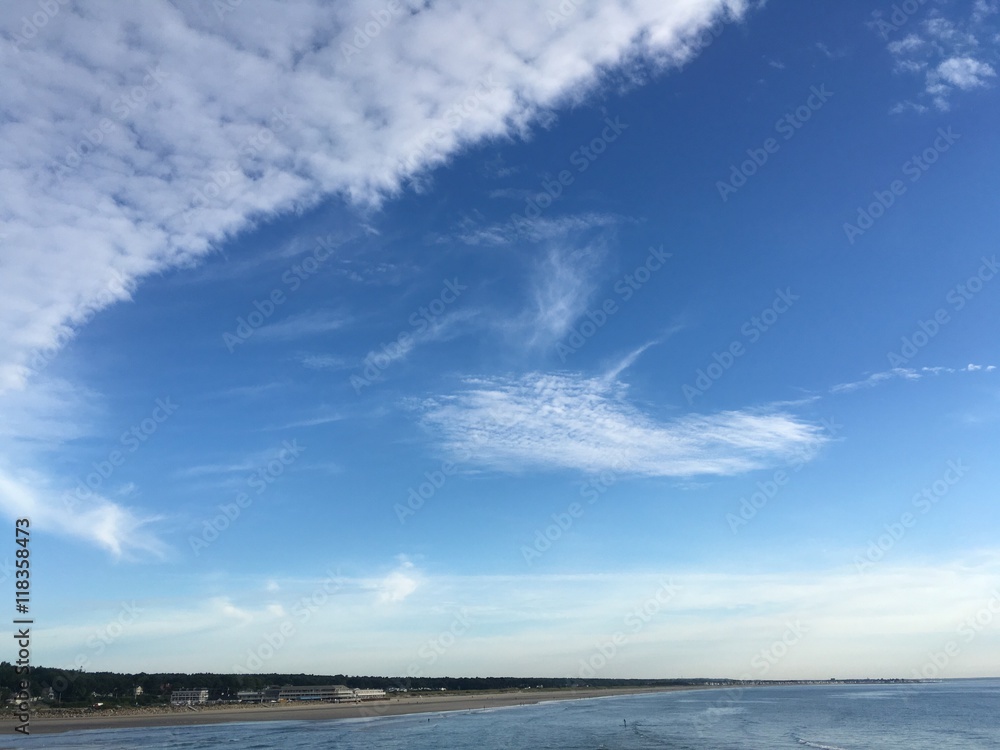 Obraz premium morning sky over Ogunquit beach, Maine