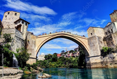 Stari Most (The old bridge), Mostar, is considered the point where “East meets west”, Bosnia and Herzegovina © akturer
