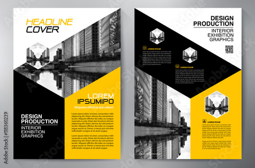 Business brochure flyer design a4 template.