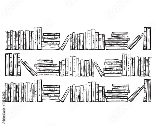 Bookcase with lots of books