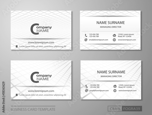 Business card template Vcard set performance in the box photo