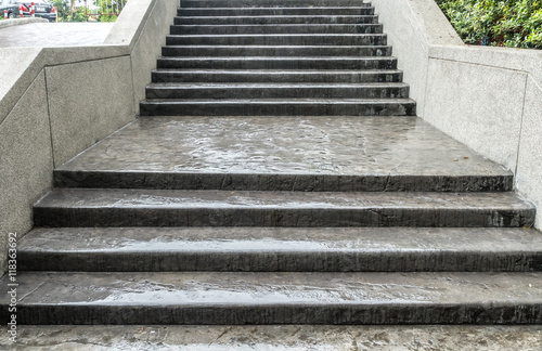 Black concrete staircase