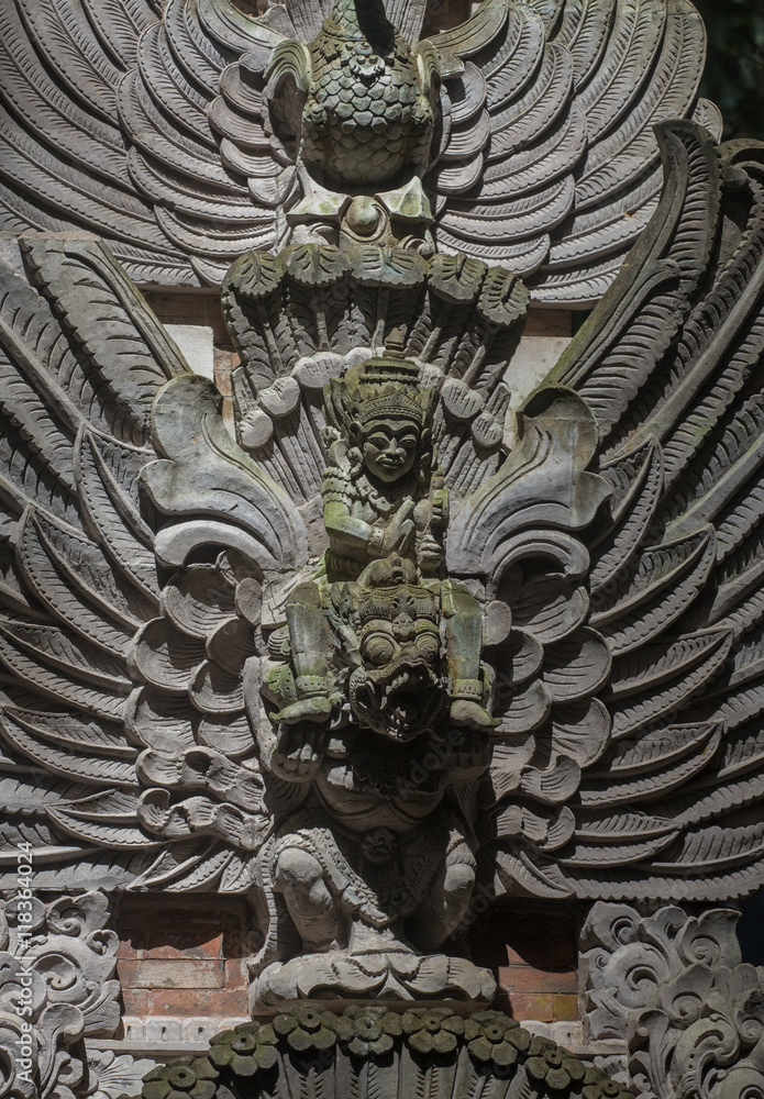 Demons idols in Bali temple