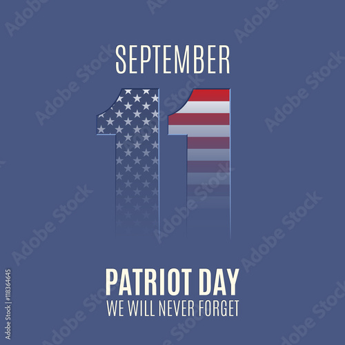 Abstract Patriot Day background template.