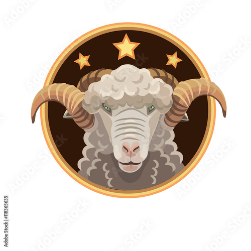 Aries three stars/ Aries  three stars, gives a lot of beautiful white wool, and also for horoscope of the constellation Aries emblem 