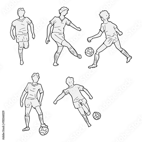 Voetballers - uitsnede van jongens