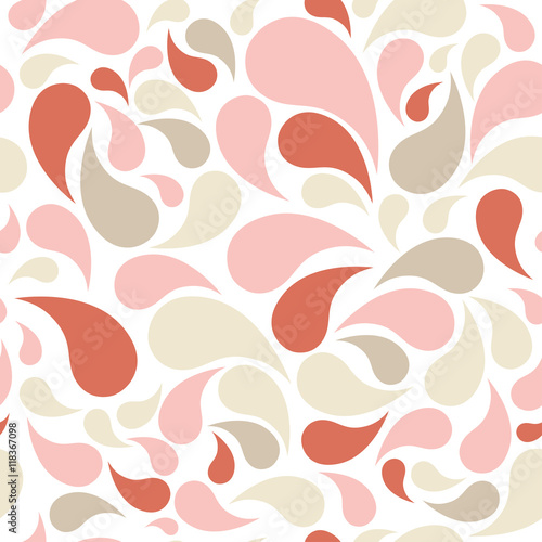 Ethnic boho seamless pattern with decorative drops. Print. Cloth design, wallpaper.