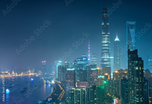 Canvas Print Modern buldings in Shanghai, China