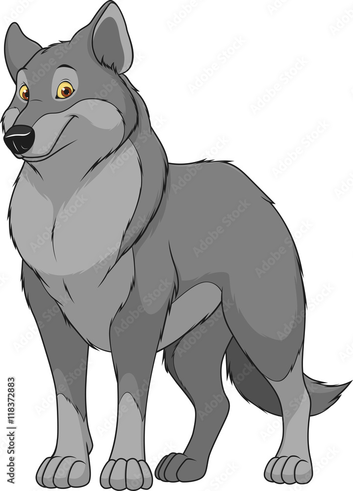 Obraz premium Adult funny wolf