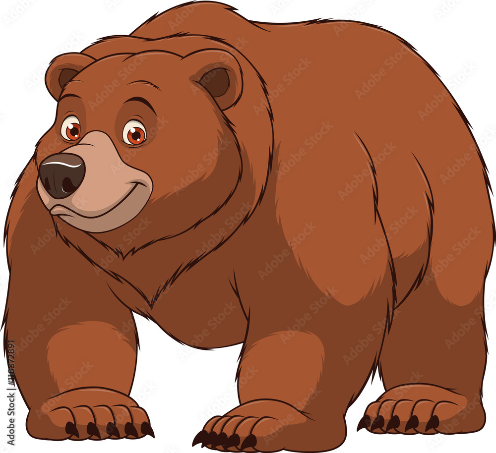 Naklejka premium Funny big bear