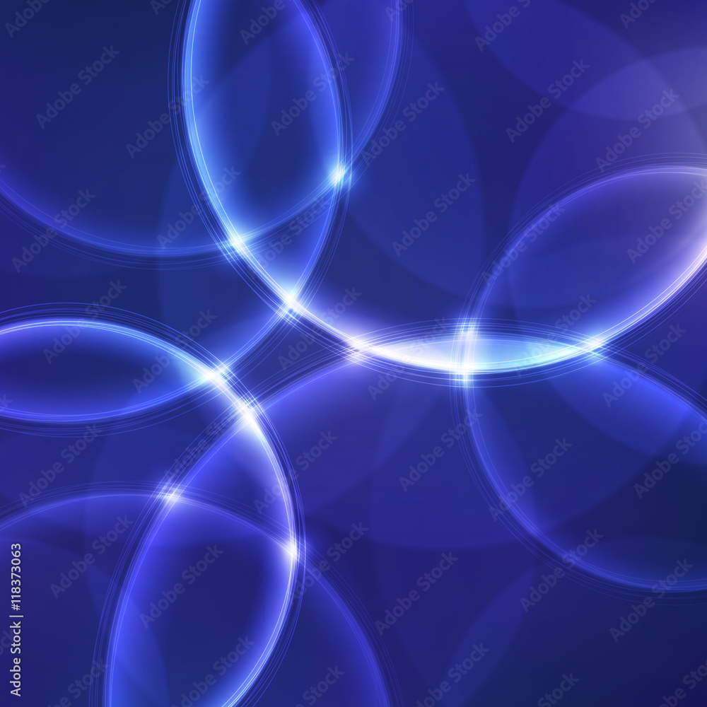Glowing abstract circles background