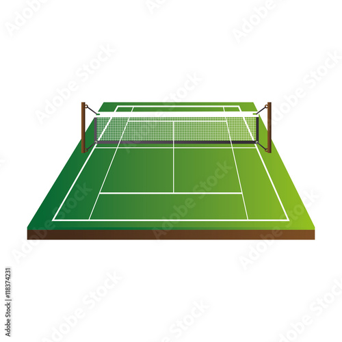 tennis court field game sport icon vector