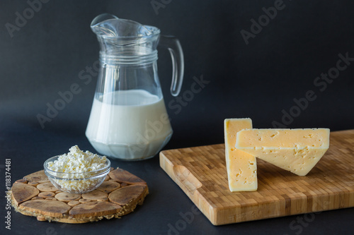 Delicious cheese on the table photo