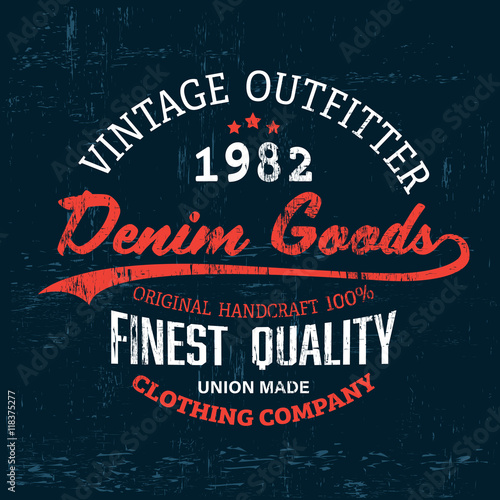Retro typography vintage artwork outfit brand logo print for tee t-shirt