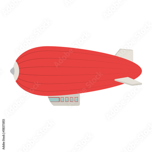 zeppelin ballon fly air icon vector