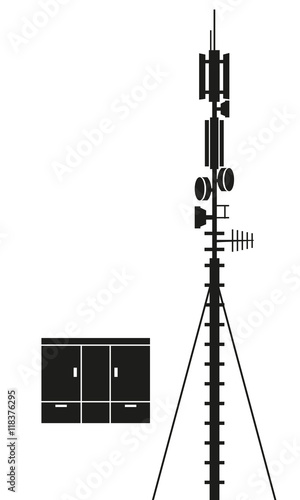 Sendemast und Verteiler