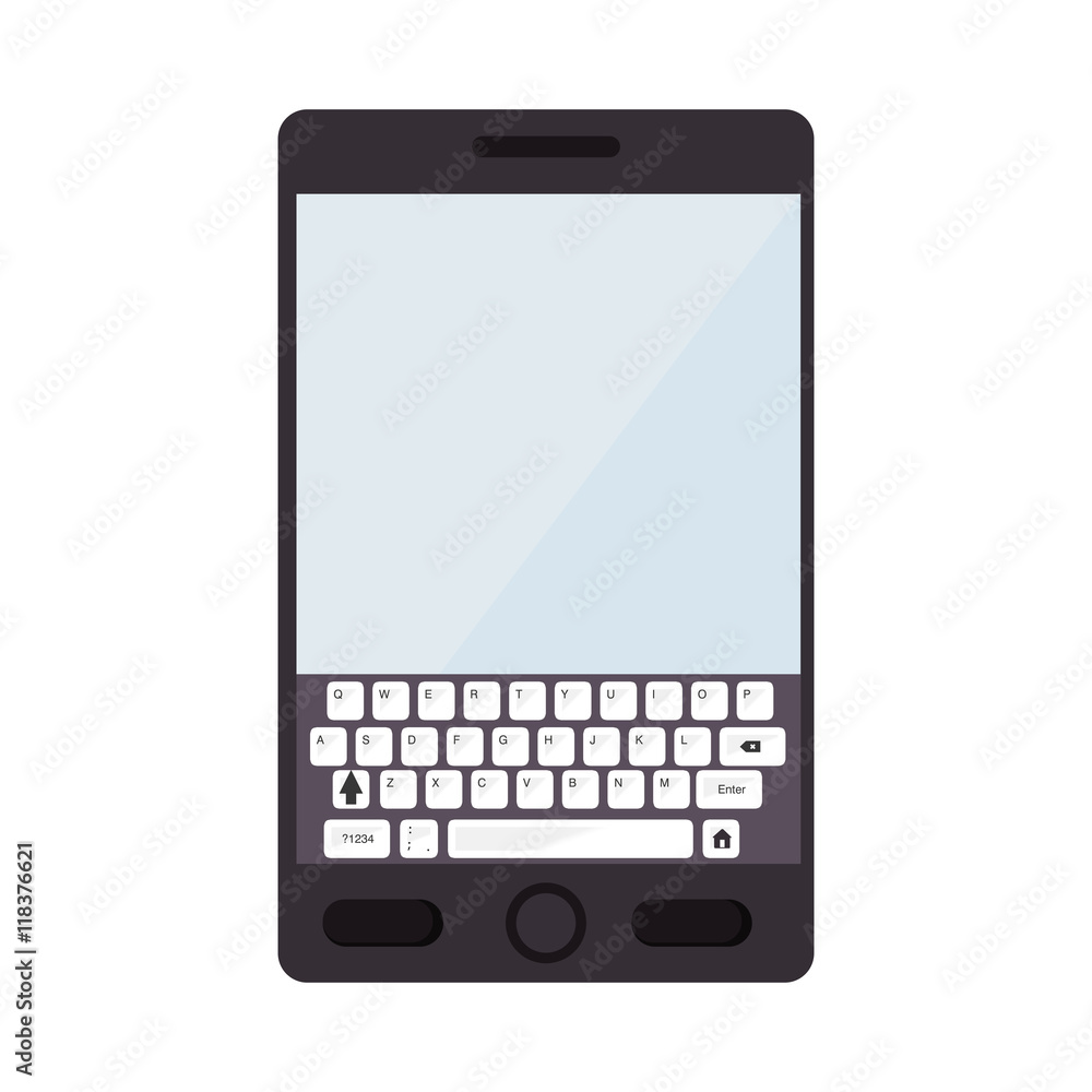 smartphone screen mobile phone keyboard icon vector smartphone screen mobile phone keyboard icon vector