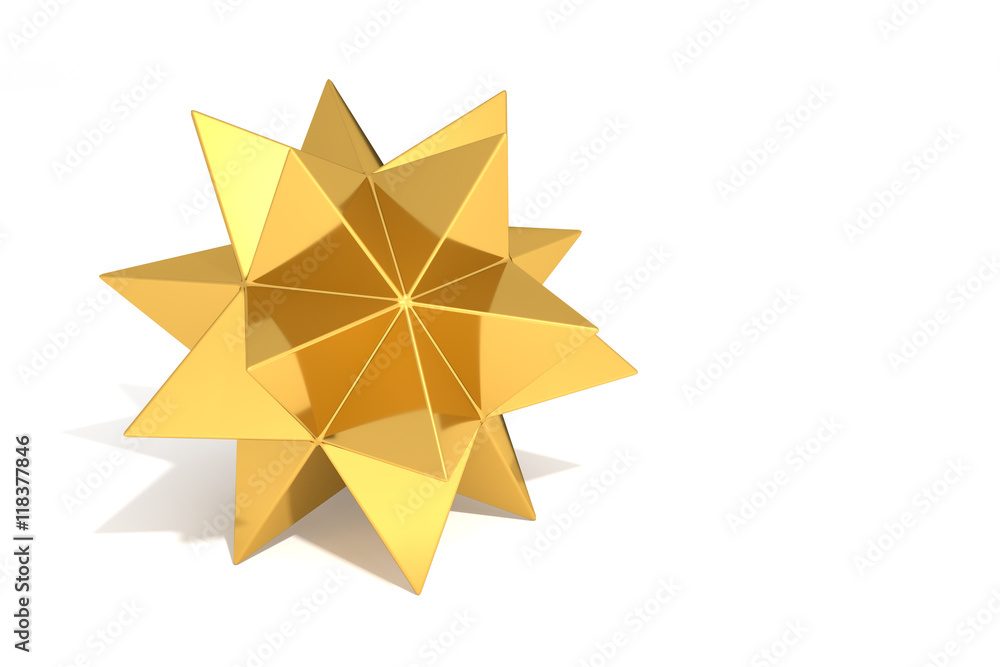 Goldener Stern auf weißem Hintergrund