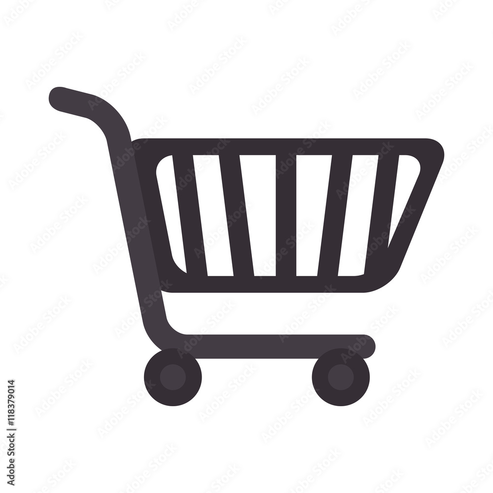 cart supermarket shopping icon vector cart supermarket shopping icon vector