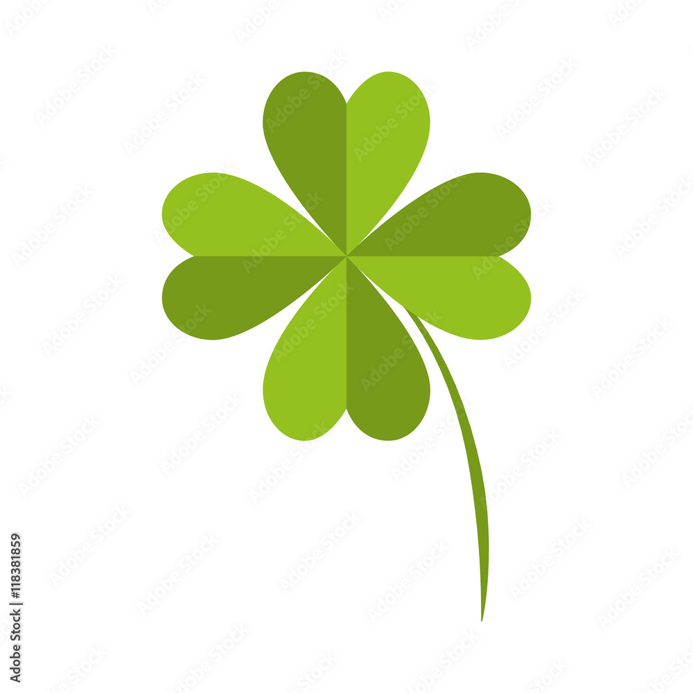 clover lucky fourth leaf plant fortune irish natural vector illustration isolated clover lucky fourth leaf plant fortune irish natural vector illustration isolated
