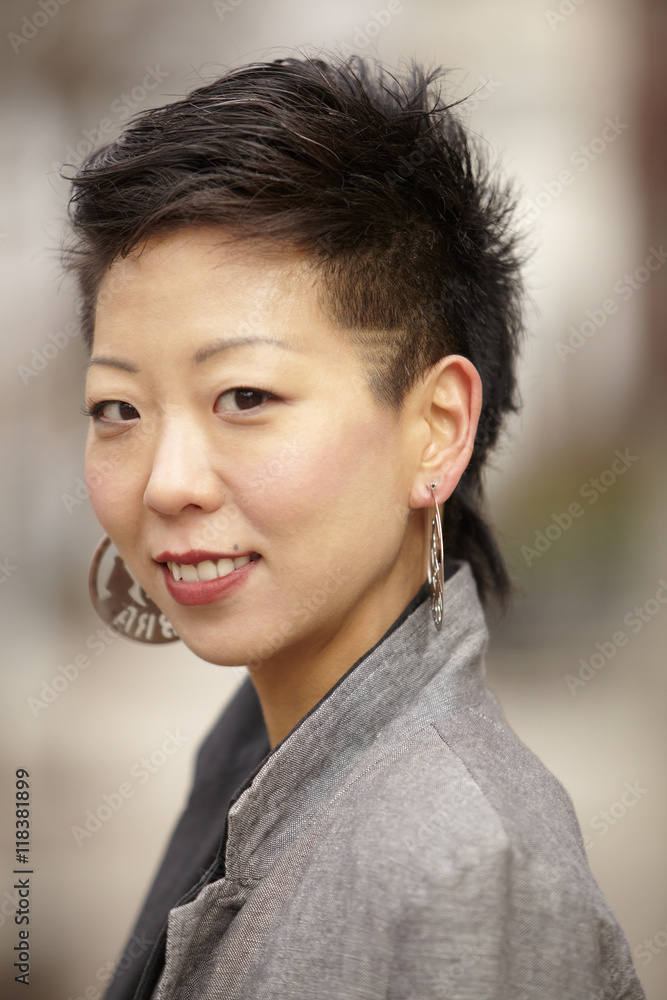 Smiling Korean woman Smiling Korean woman