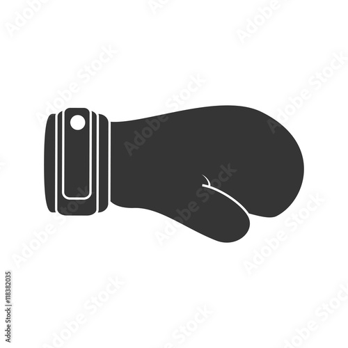 glove boxing protection sport fight punch professional vector illustration isolated