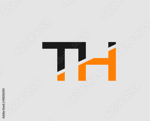 Letter T and H logo template
