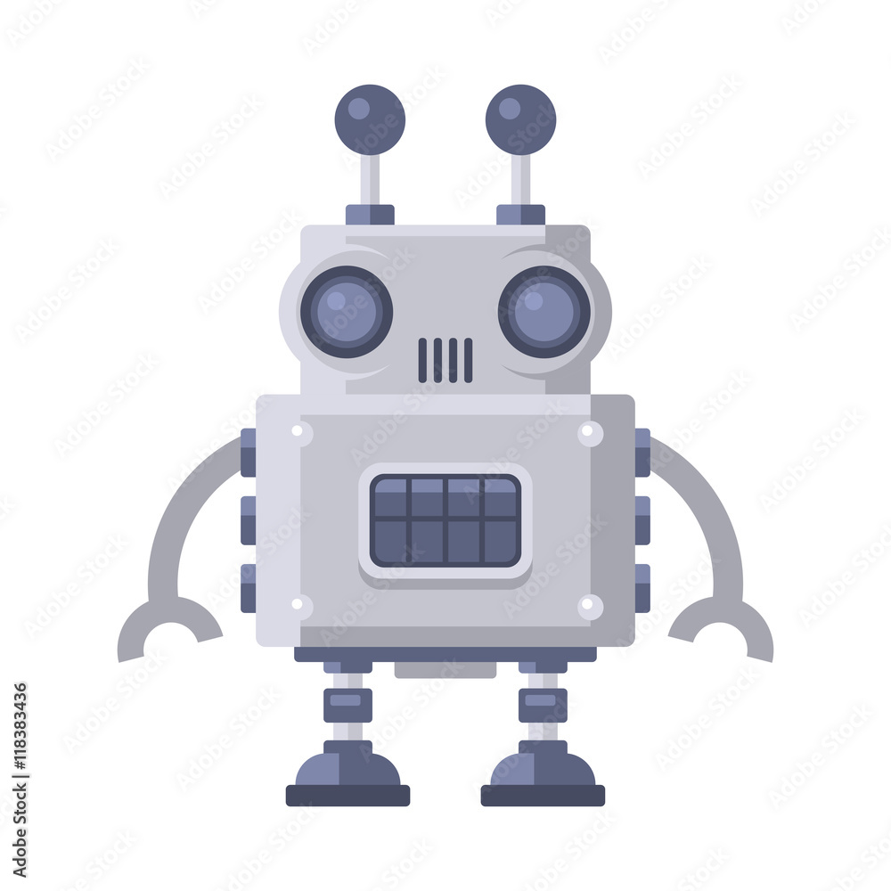 Fiction Robot on White Background. Vector Fiction Robot on White Background. Vector