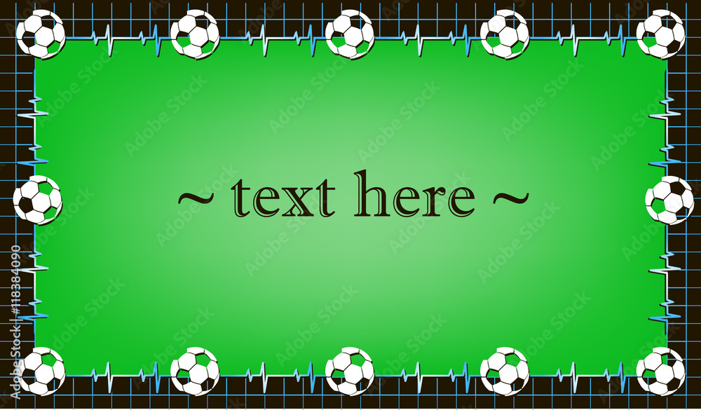 Naklejka premium frame with soccer balls