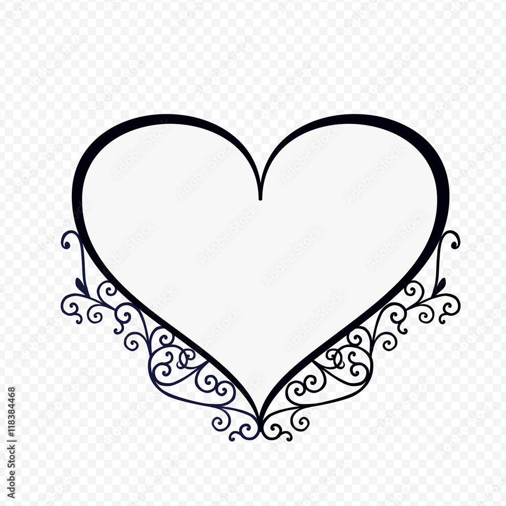 Heart shaped frame.