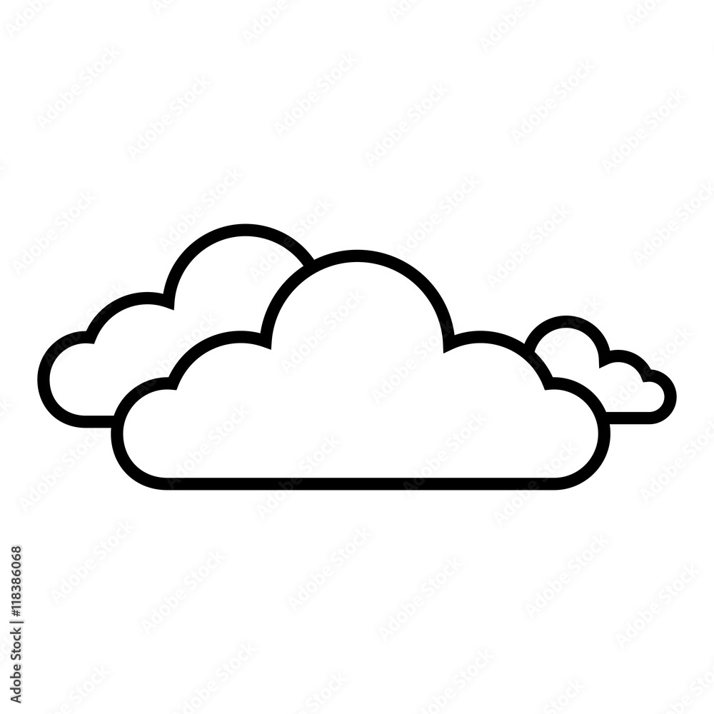 cloud clear weather sky cloudy meteorology silhouette vector illustration isolated cloud clear weather sky cloudy meteorology silhouette vector illustration isolated