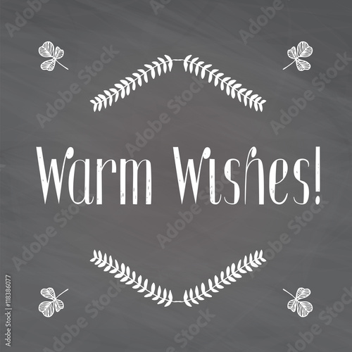 Warm wishes - hand-drawn lettering