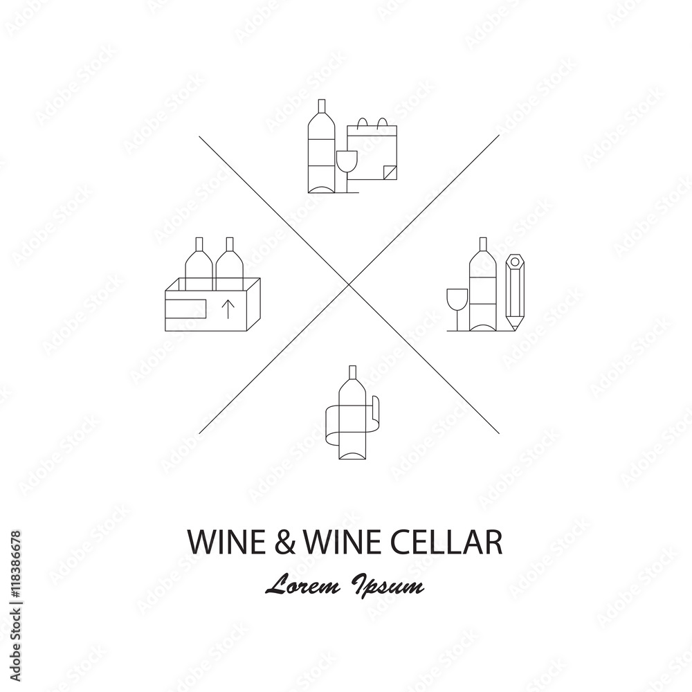 Wine logotypes. 
