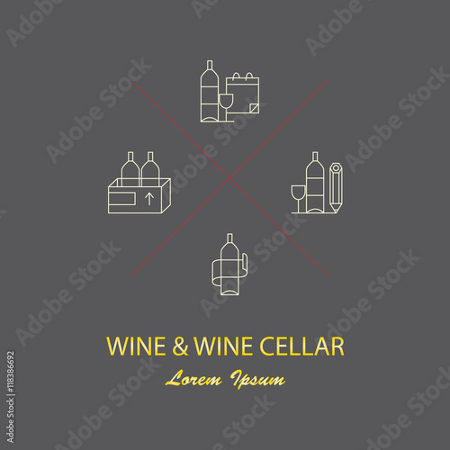 Wine logotypes. 