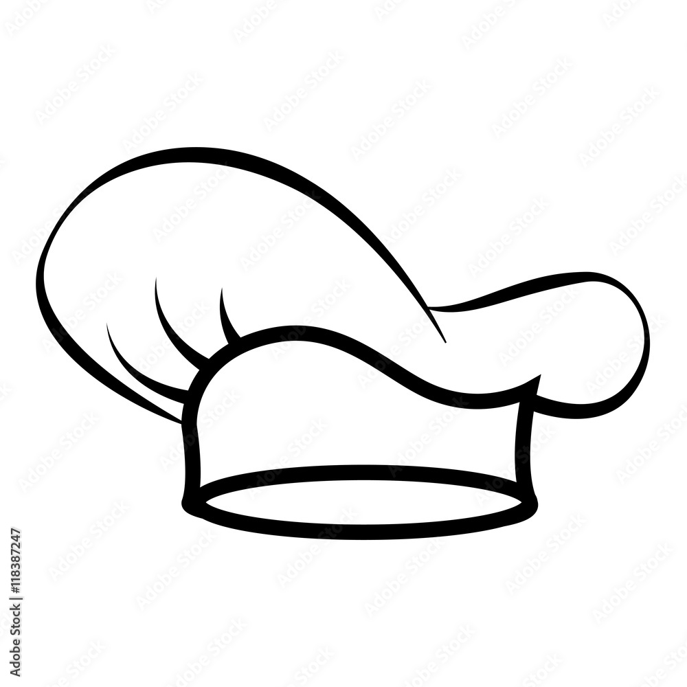 chef hat cooker kitchen cook food cap profession vector illustration ...
