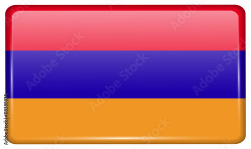 Free Download Flags Armenia in the form of a magnet on refrigerator with reflections light. Vector - GFXLoad