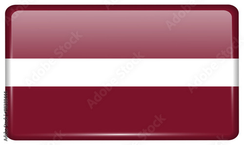 Free Download Flags Latvia in the form of a magnet on refrigerator with reflections light. Vector - GFXLoad
