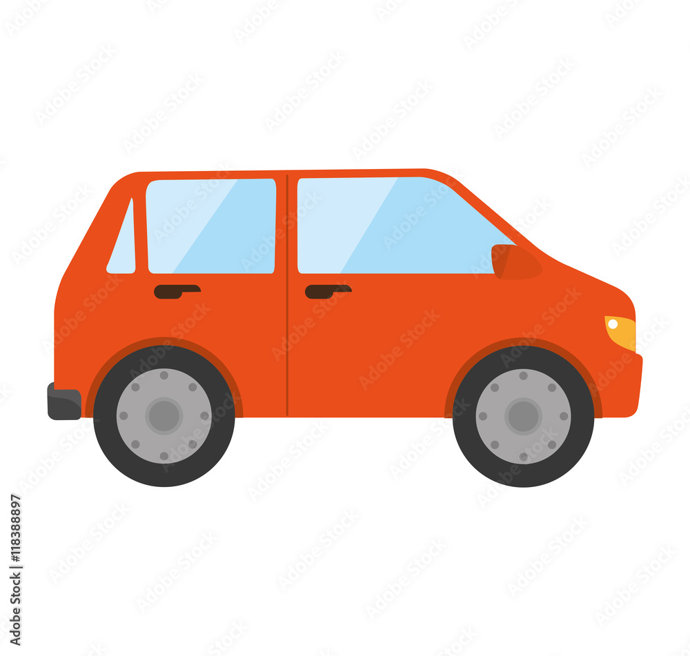 car automobile auto transport vehicle side  vector  illustration isolated 