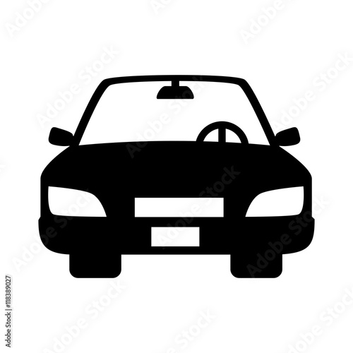 car automobile auto transport vehicle front icon vector illustration isolated 