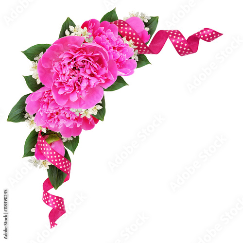 Corner decoration with pink...