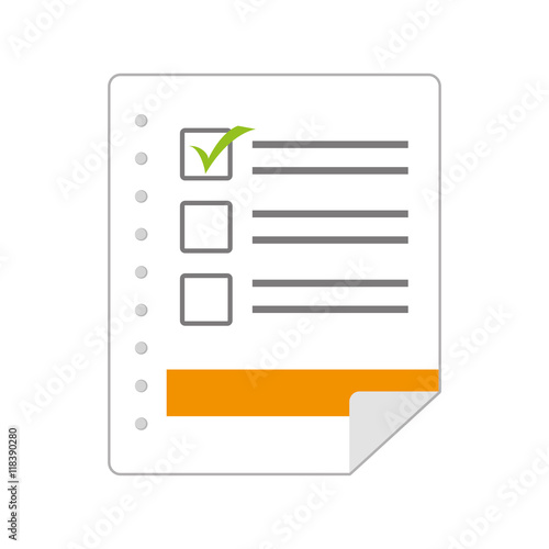 archive checklist data document file check page vector illustration isolated © Gstudio