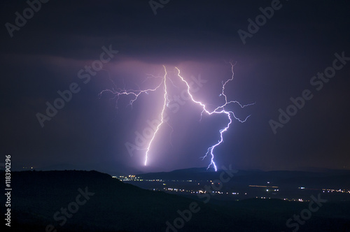 lightning storm at night