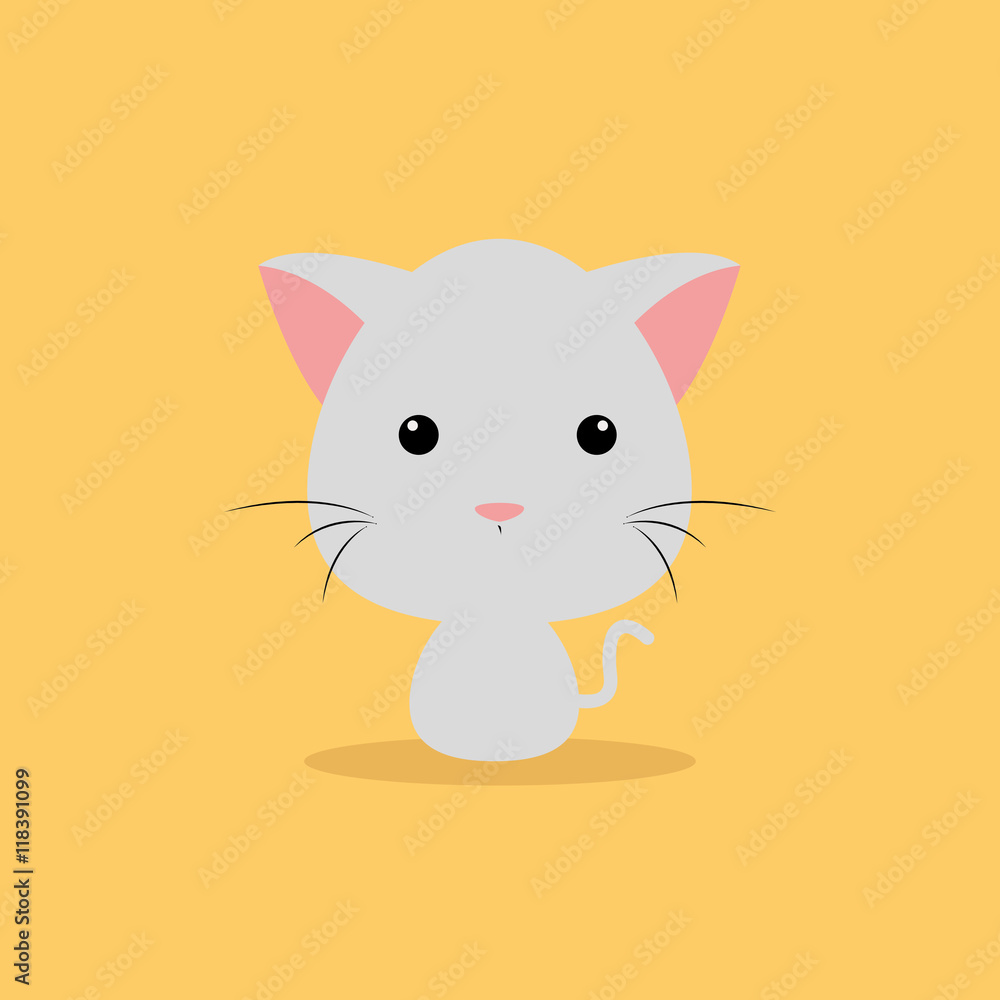 Fototapeta premium Cute Cartoon cat