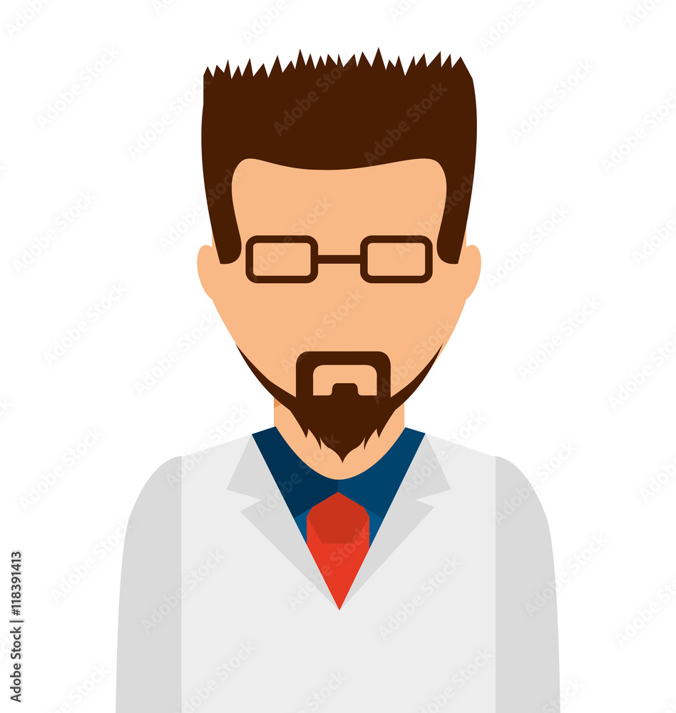 doctor science isolated icon