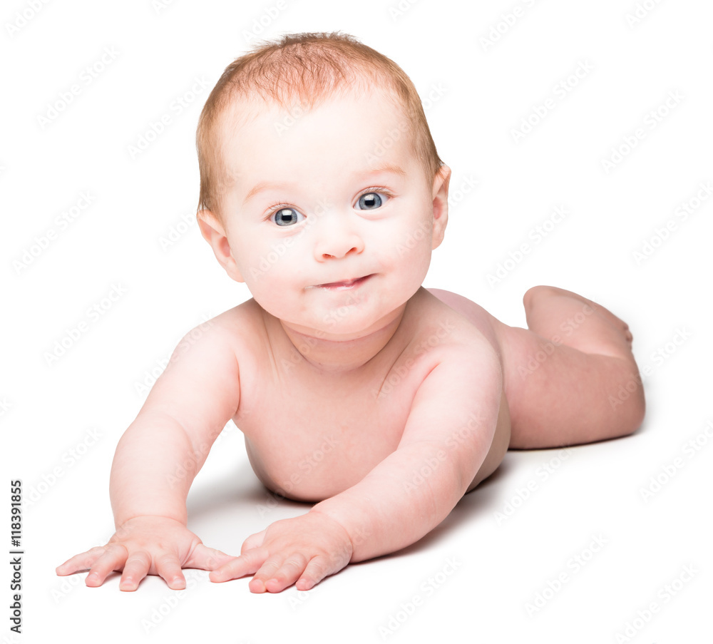 Happy baby isolated on white background Happy baby isolated on white background