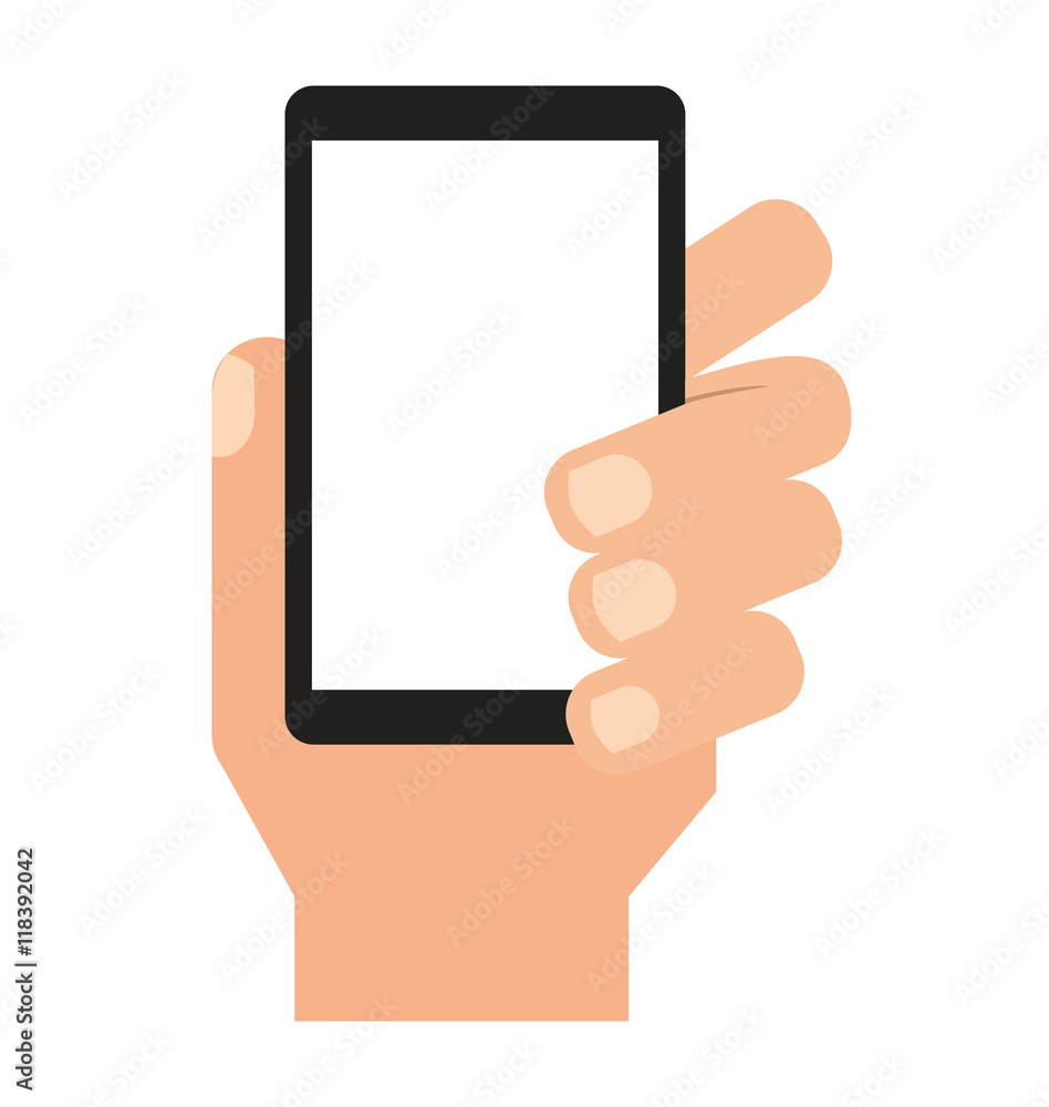 hands human user smartphone isolated icon